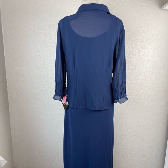 NWT Virgo Petite Matching Blouse Top and Sleeveless Dress Size 10 - Picture 7 of 14